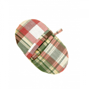 Set Of 2 Summer Blush Check Pattern Microwave Oven Mitts