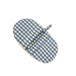 Set Of 2 Toro Blue Check Pattern Microwave Oven Mitts