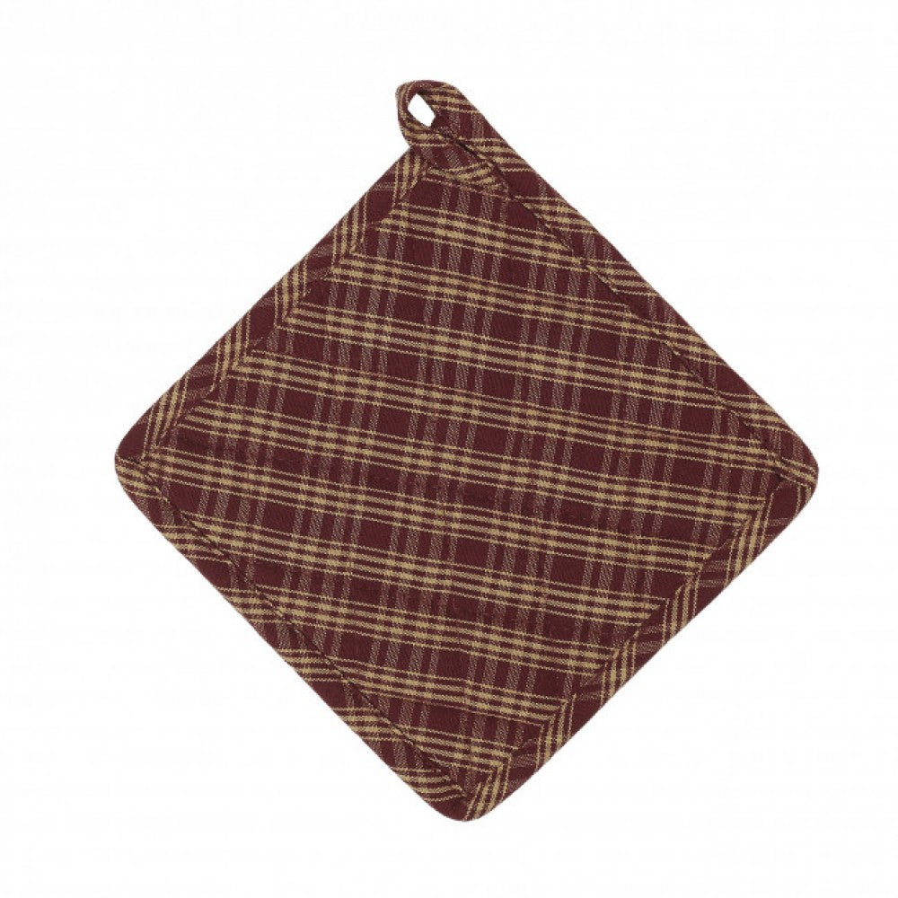 Set Of 2 Paprika Check Pattern Pot Holder
