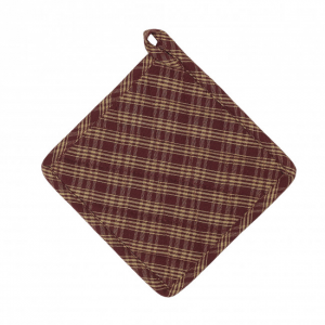 Set Of 2 Paprika Check Pattern Pot Holder