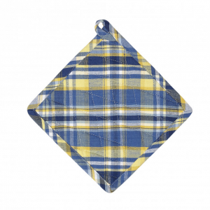 Set Of 2 Bluestone Check Pattern Pot Holder