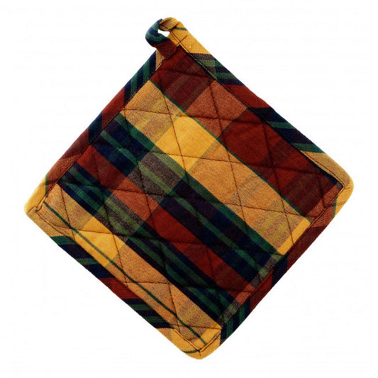 Set Of 2 Sunset Check Pattern Pot Holder