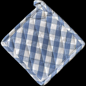 Set Of 2 Toro Blue Check Pot Holder