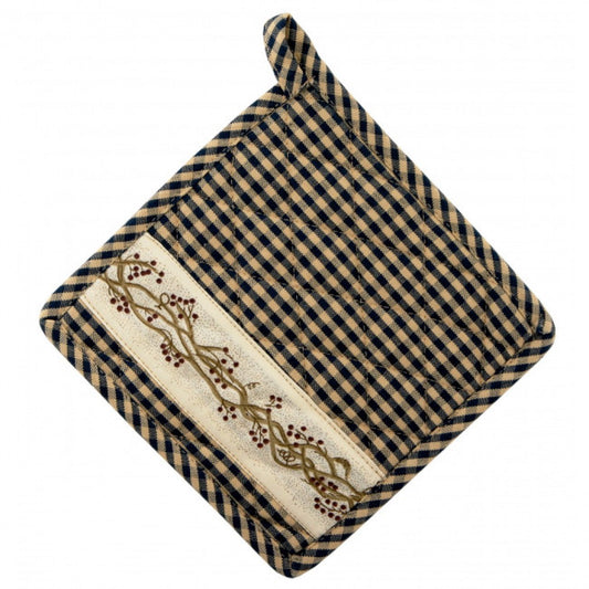 Set Of 2 Berryvine Navy Check Pattern Pot Holder