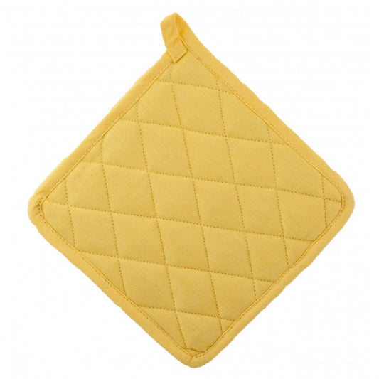 Set Of 2 Yellow With Diamond Pattern Pot Holder