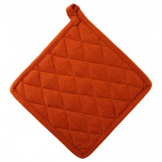 Set Of 2 Rust With Diamond Pattern Pot Holder