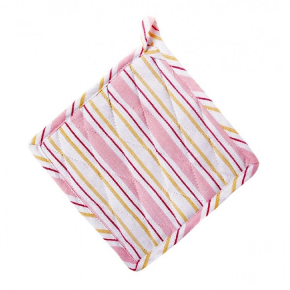 Set Of 2 Pink Stripe Pot Holder