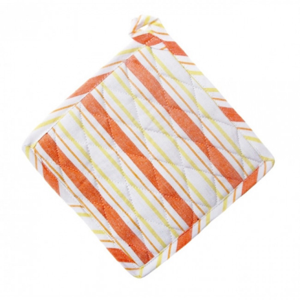 Set Of 2 Orange Stripe Pot Holder