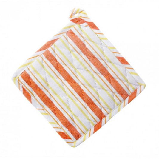 Set Of 2 Orange Stripe Pot Holder