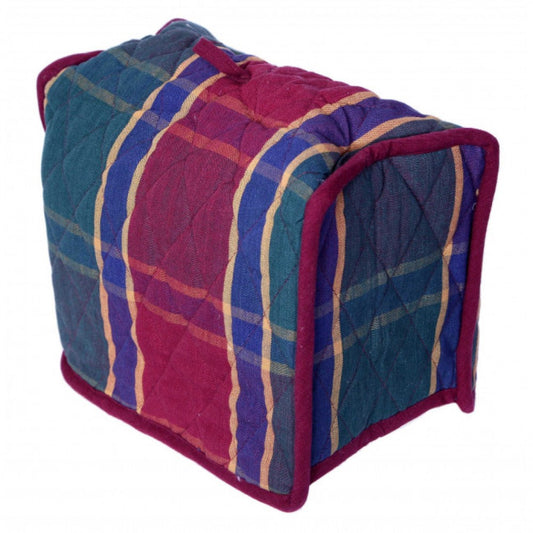 2Slice" Festive Jewel Tones Check Pattern 2 Slice Toaster Cover
