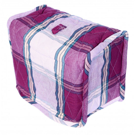 2Slice" Sherwood Burgundy Check Pattern 2 Slice Toaster Cover