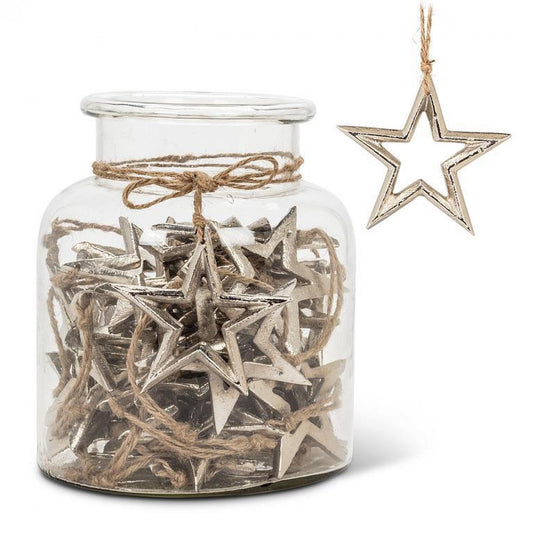 Set Of 40 Outline Stars In A Jar Ornament