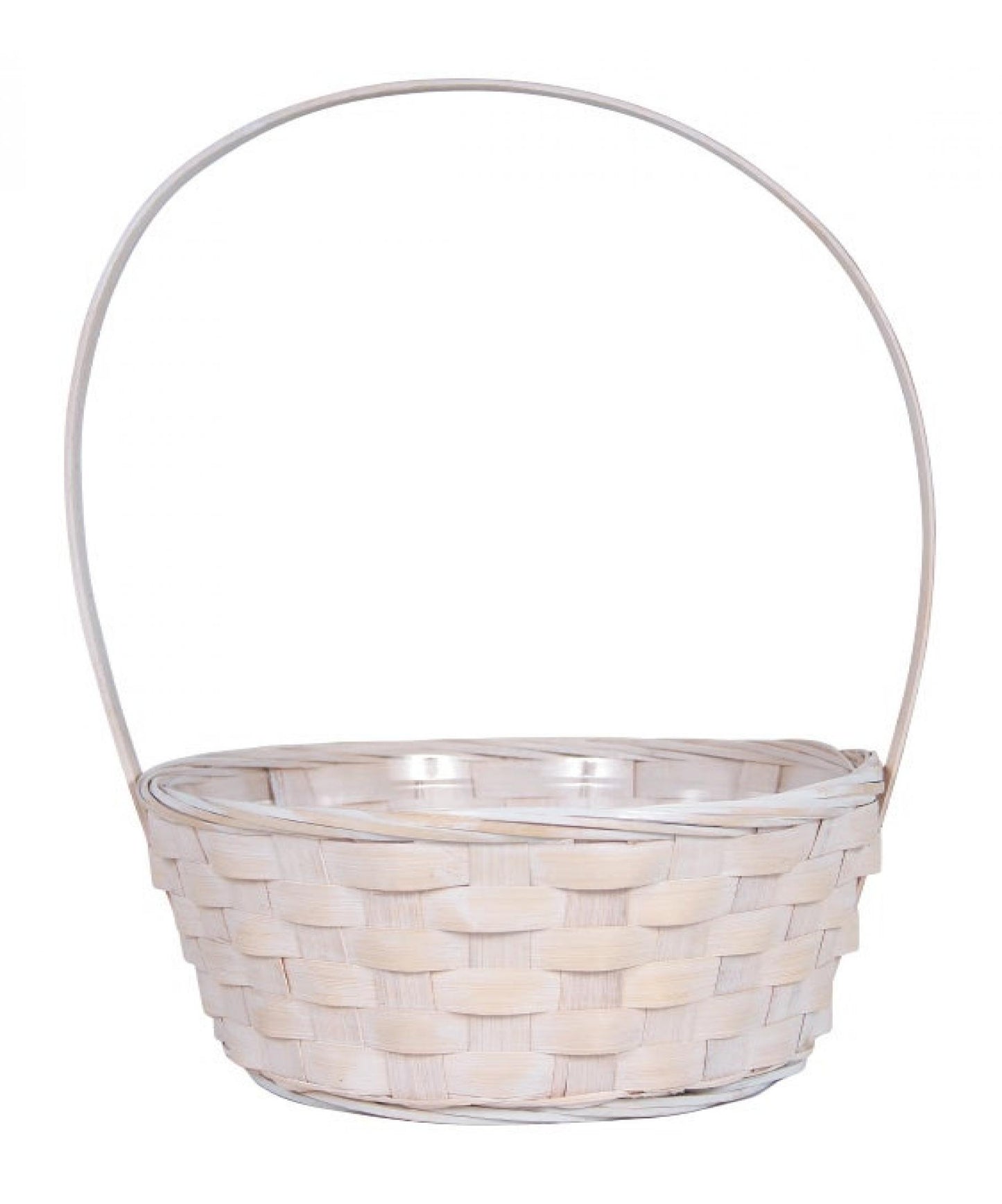 White Washed Bamboo Basket