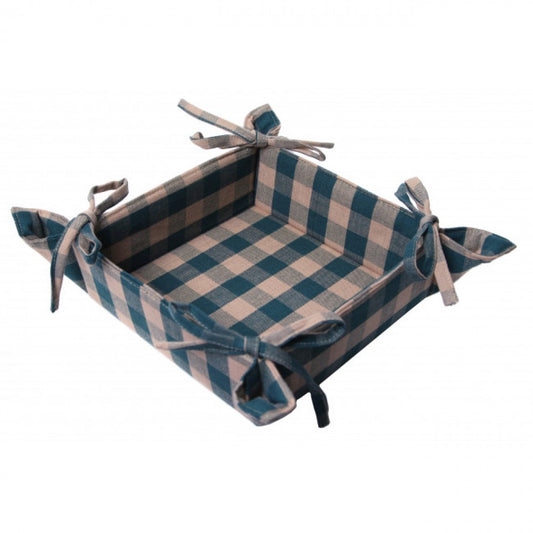 13x9" Green Check Bread Basket