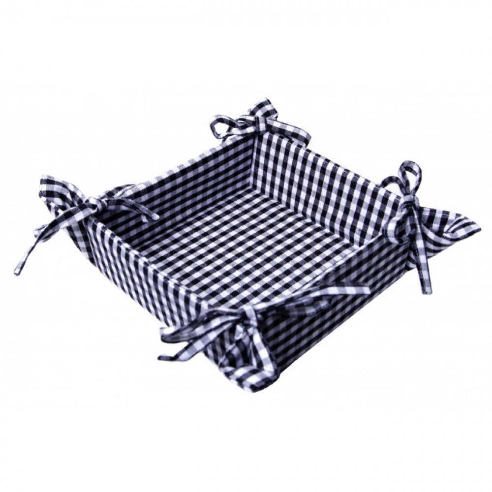 5.5x5.5" Toro Black Check Bread Basket