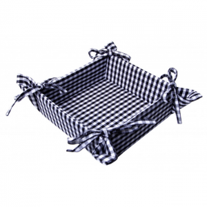 5.5x5.5" Toro Black Check Bread Basket