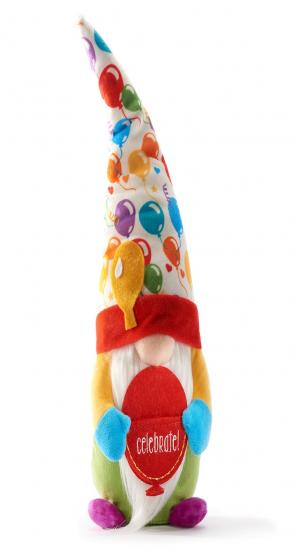 Balloon- Messenger Gnome With Celebrate Pocket Plush Toy