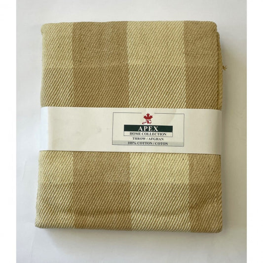 Cotton Throw - Yellow Check Throw