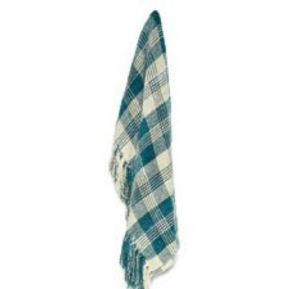 Meridian Check Pattern Chenille Throw