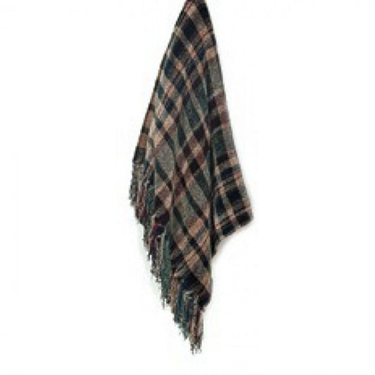 Army Check Pattern Chenille Throw