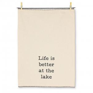 Set of 12 Life Is Better At The Lake Tea Towel