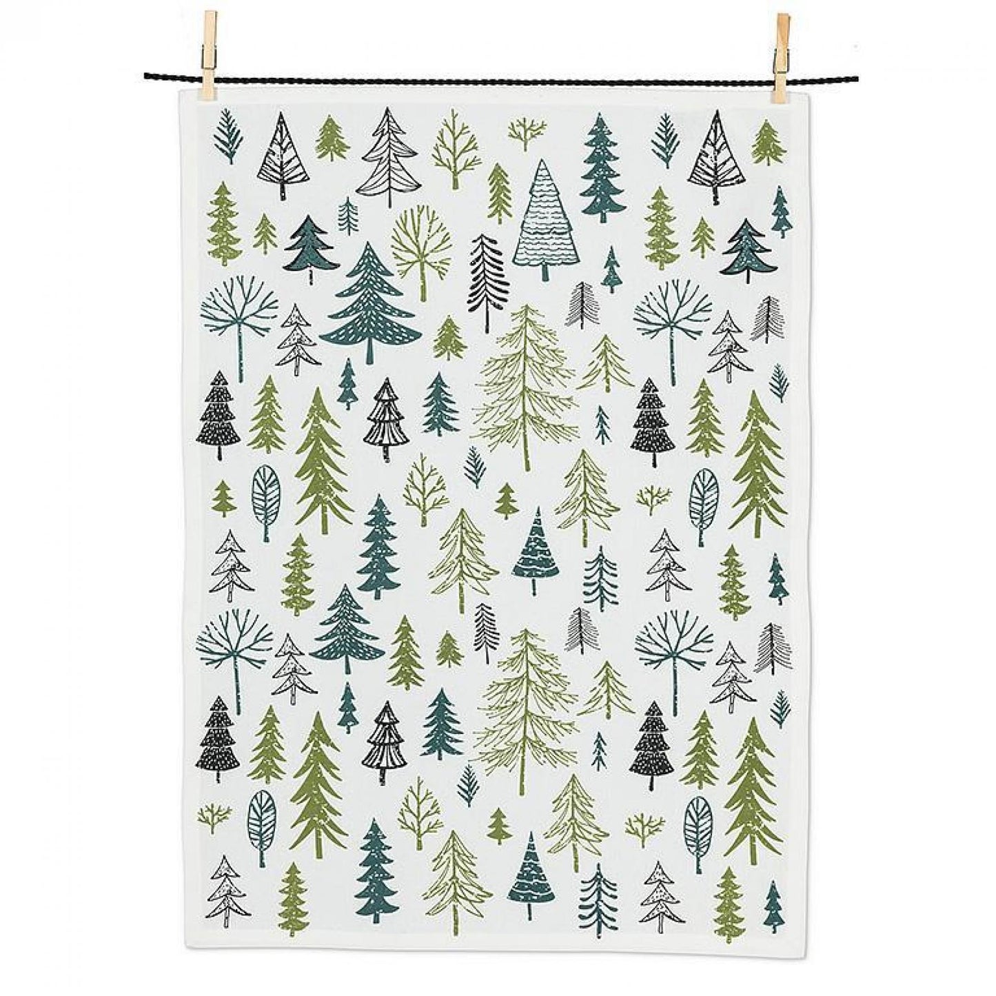 Set of 12 Allover Trees Tea Towel