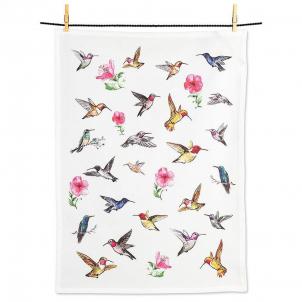 Set of 12 Allover Hummingbirds Tea Towel