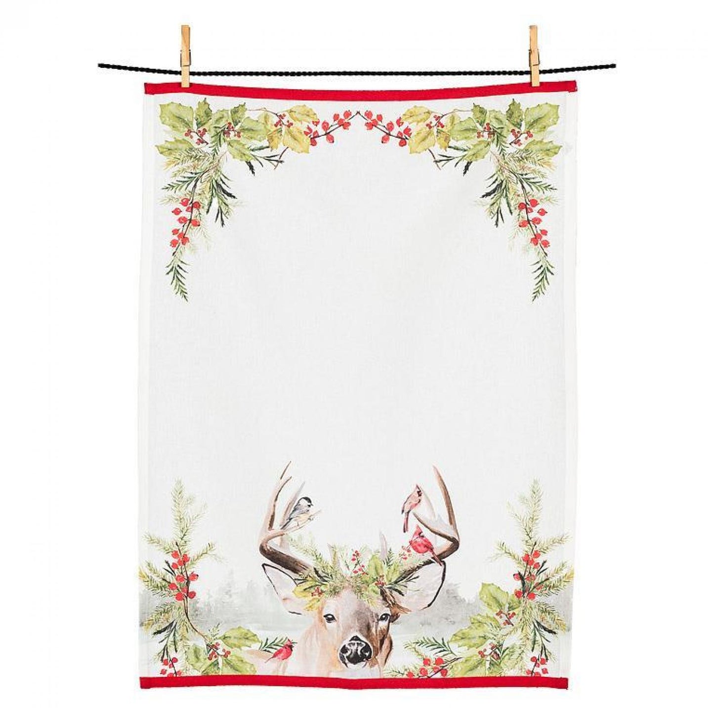 Holiday Stag Tea Towel