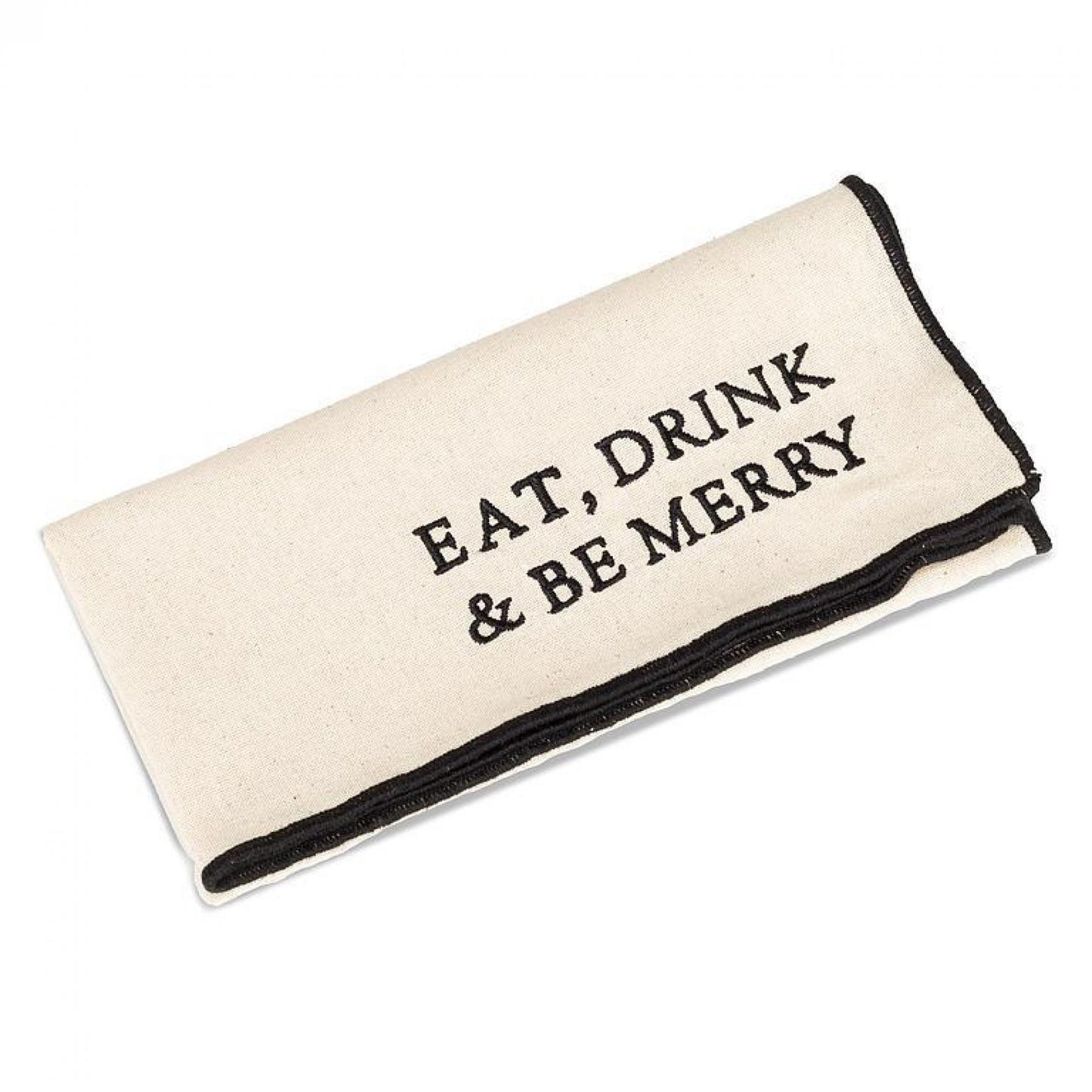 Eat, Drink & Be Merry Stitch Napkins