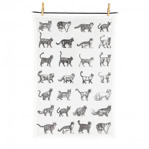Gray Cats Tea Towel