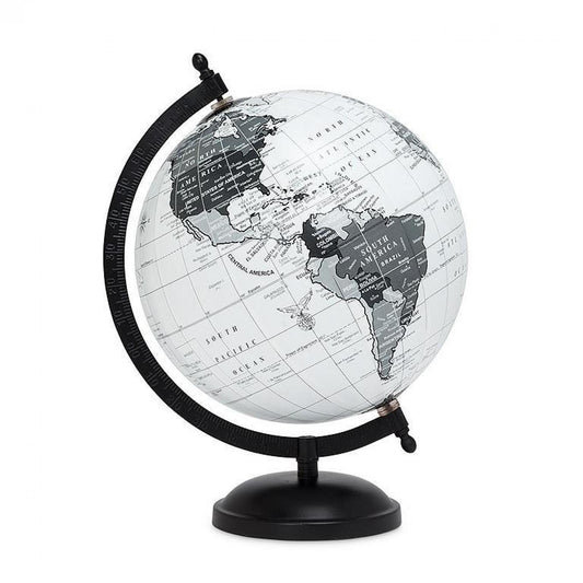 Gray And Black Globe On Stand Globe