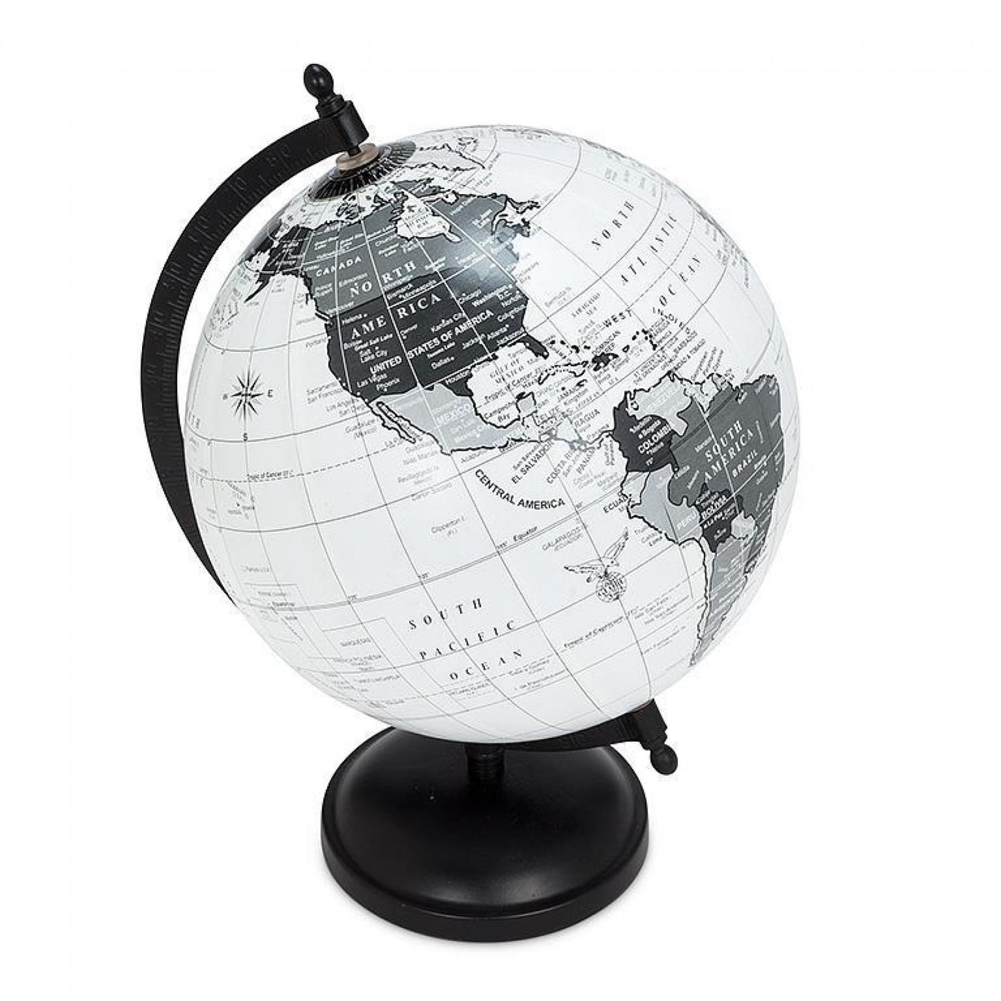 Gray And Black Globe On Stand Globe