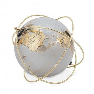 White And Gold Globe In A Wire Stand Globe