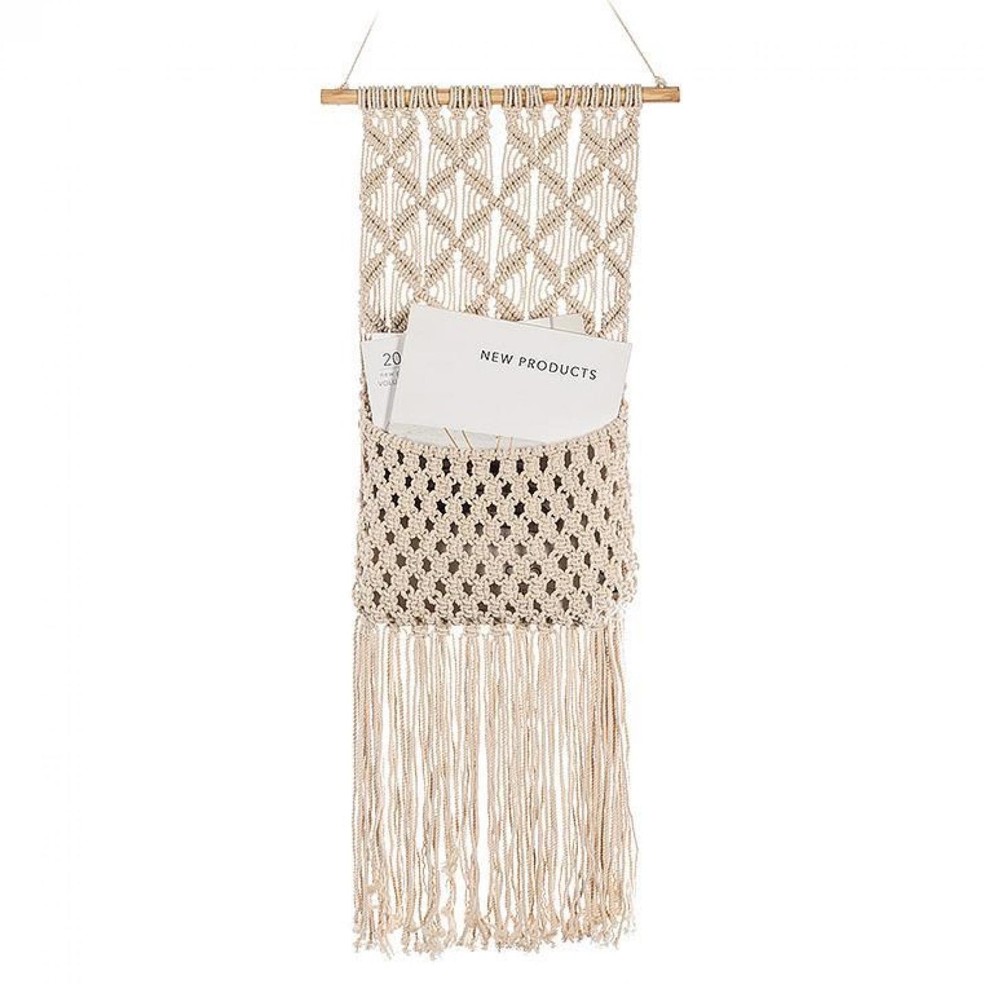 Macrame With Pocket Hanging Wall Decor