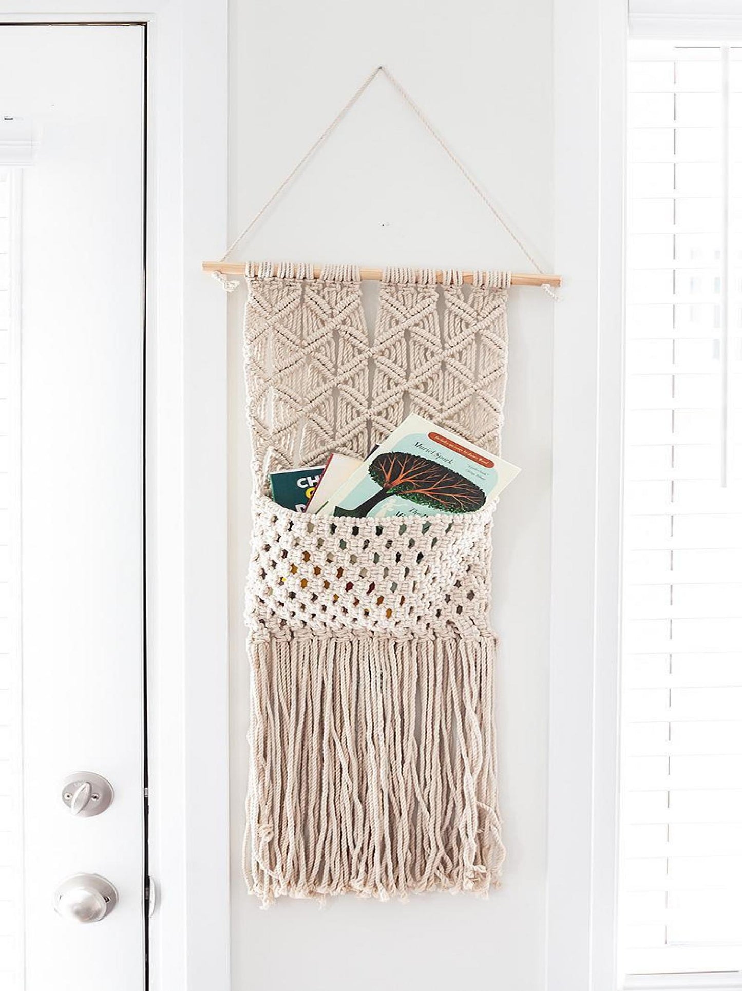 Macrame With Pocket Hanging Wall Decor