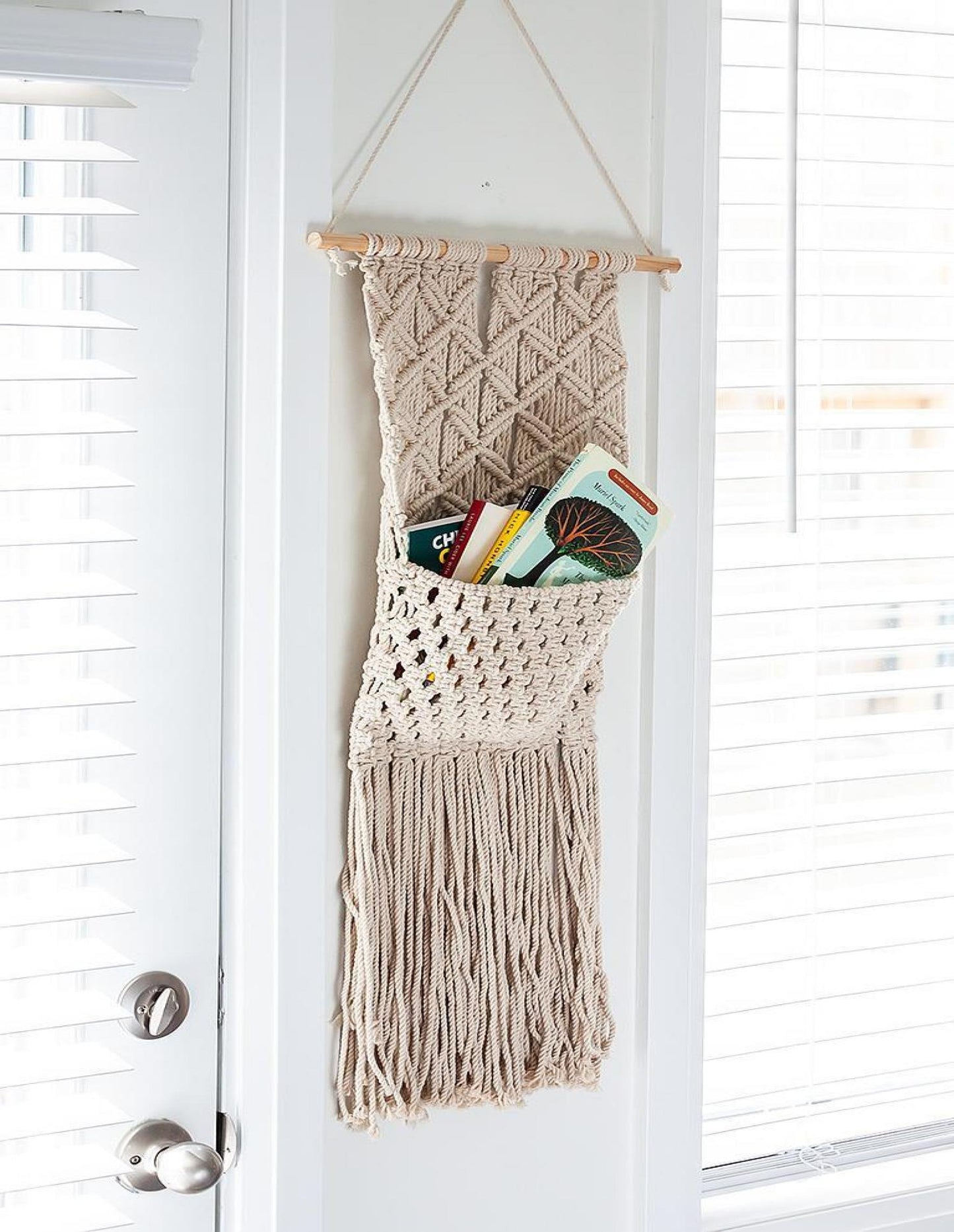 Macrame With Pocket Hanging Wall Decor