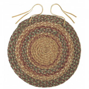 Multi Color Round Braided Chair Pad