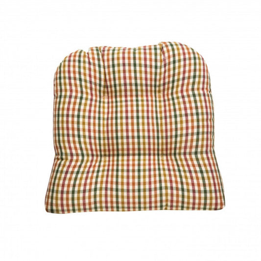 Cambridge Mini Check Tufted Chair Pad