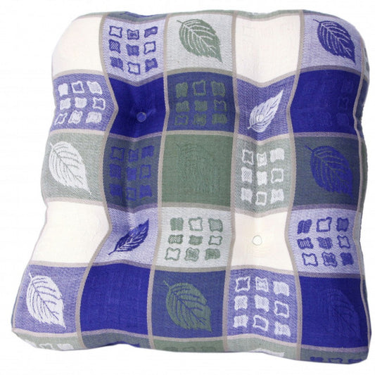 Green Leaf Harvest Check Pattern Chair Pad