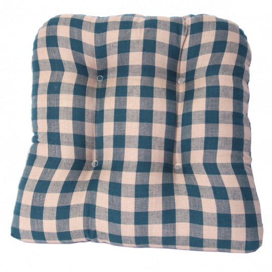 Green Check Chair Pad