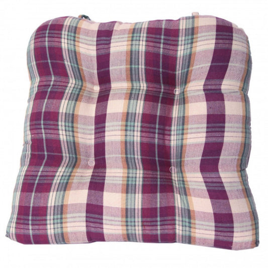 Alaska Check Pattern Chair Pad