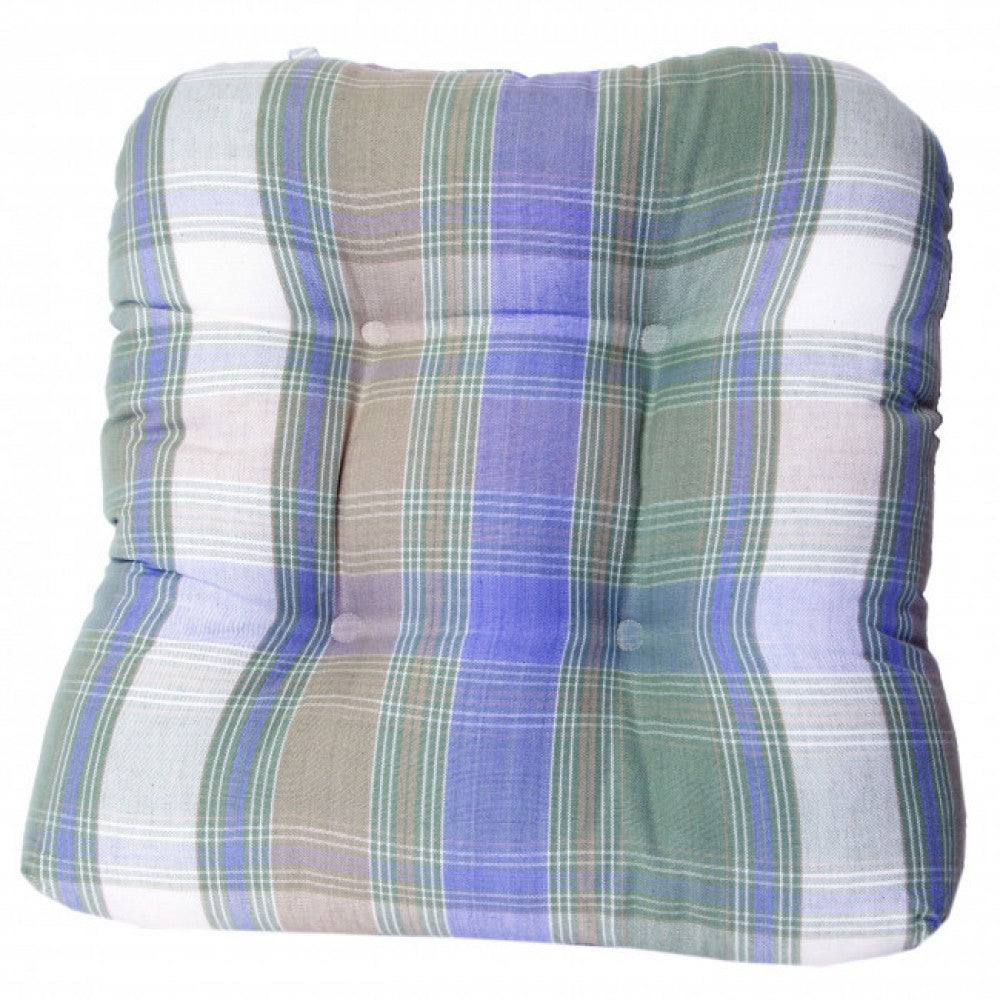 Montari Pattern Tufted With Tie Backs Chair Pad