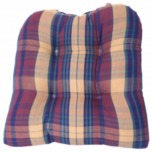 Sunset Check Pattern Chair Pad