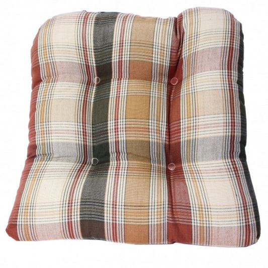 Cyprus Check Pattern Chair Pad