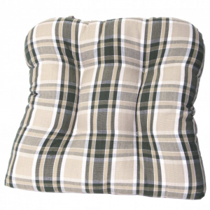 Tulsi Check Pattern Chair Pad