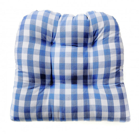 Toro Blue Check Pattern Big Check Chair Pad