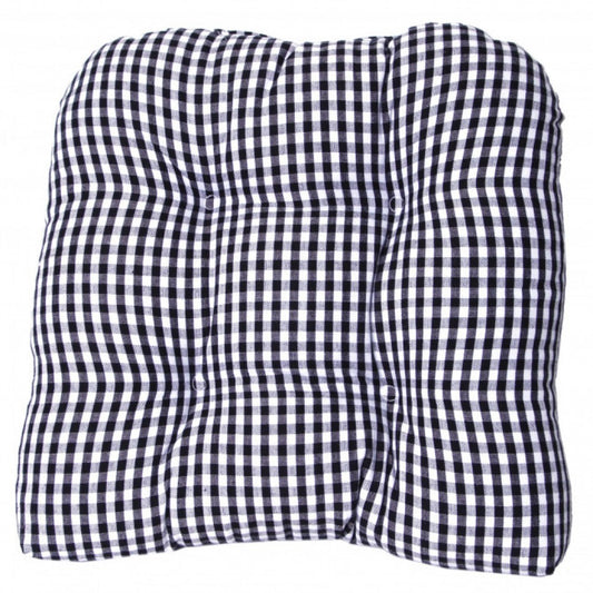 Toro Black Check Pattern Chair Pad