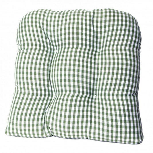 Toro Green Check Pattern Chair Pad