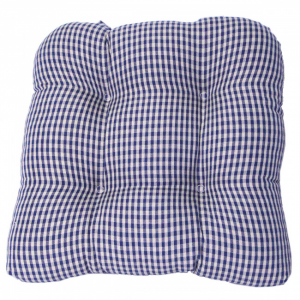 Berryvine Navy Check Pattern Chair Pad