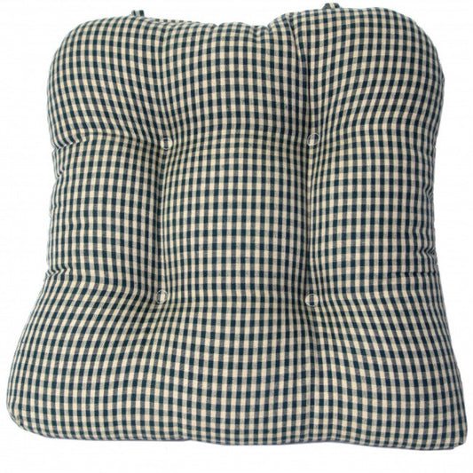 Berryvine Green Check Pattern Chair Pad